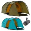 GRAND CANYON Tunelzelt Robson 3 Personen Zelt Familien Camping Leicht Vorraum Farbe: Capulet Olive