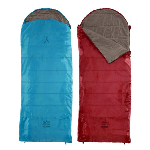 GRAND CANYON Mumien Schlafsack Kayenta Trekking Sommer Hütten Lang 700 g Leicht Farbe: Caneel Bay