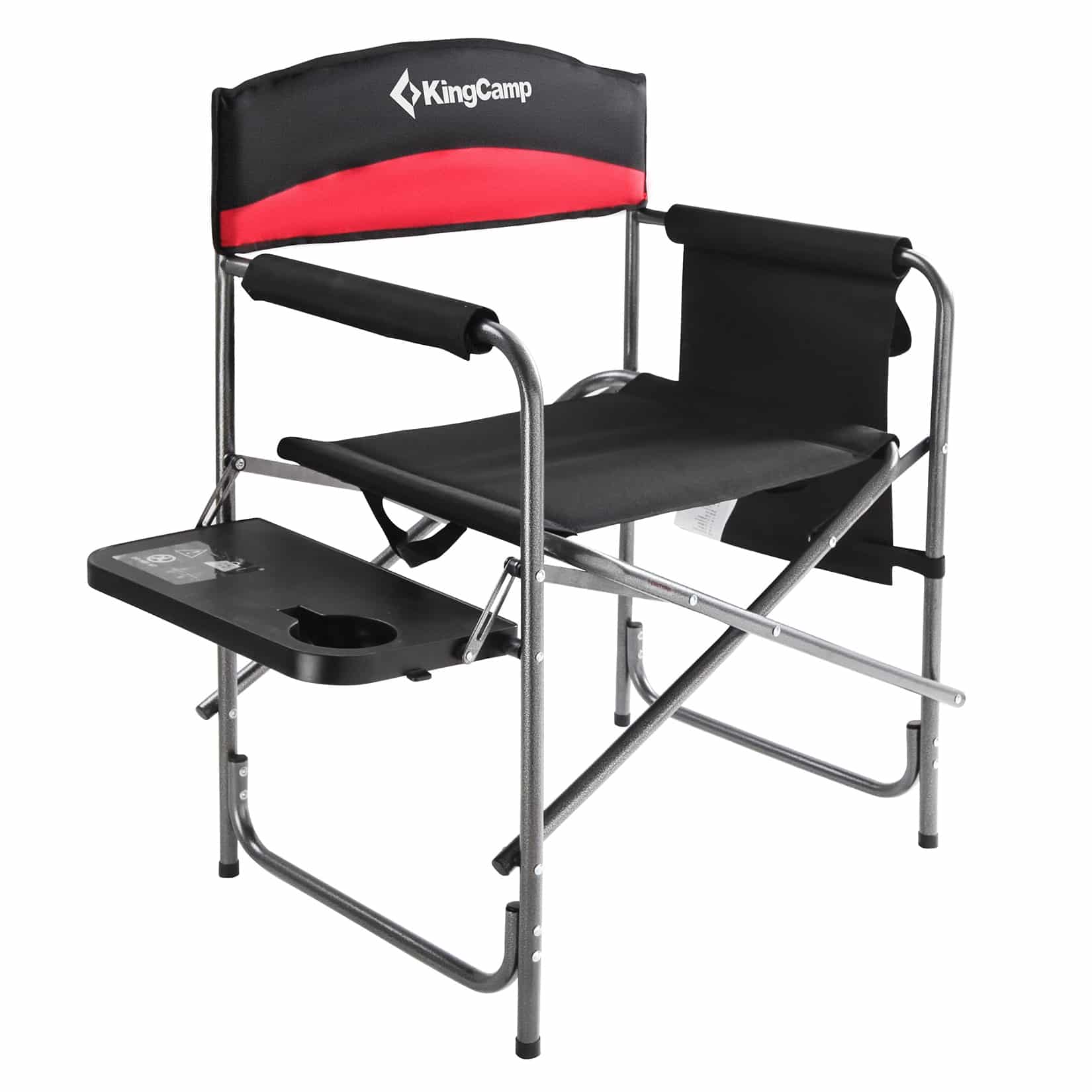 KINGCAMP Regie Stuhl XL Director Camping Falt Klapp Sessel Armlehne Tisch 180 kg