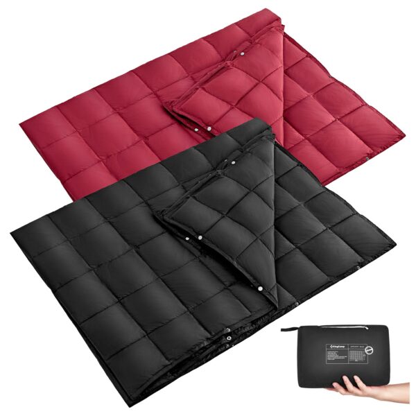 KINGCAMP Camping Decke Smart 540 Picknick Strand Matte Park Decke Leicht 540 g Farbe: wine red