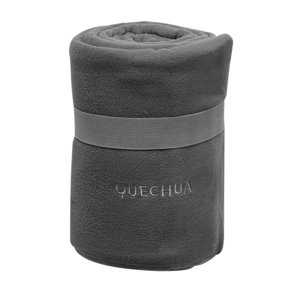 QUECHUA Fleecedecke Recycling 150 × 130 cm schwarz