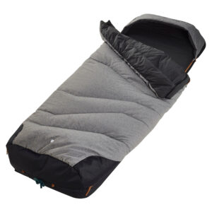 QUECHUA Schlafsack Baumwolle 2-in-1 Camping - Perfect Sleep 5 °C schwarz