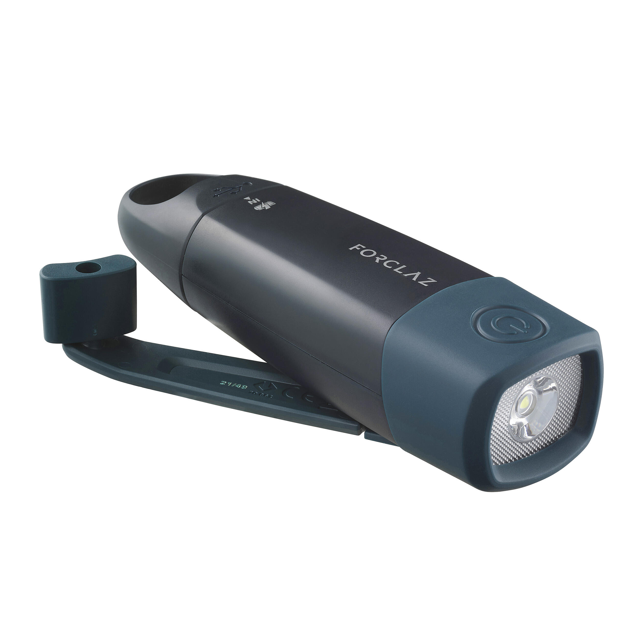 FORCLAZ Taschenlampe Dynamo 500 V2 USB wiederaufladbar 150 Lumen